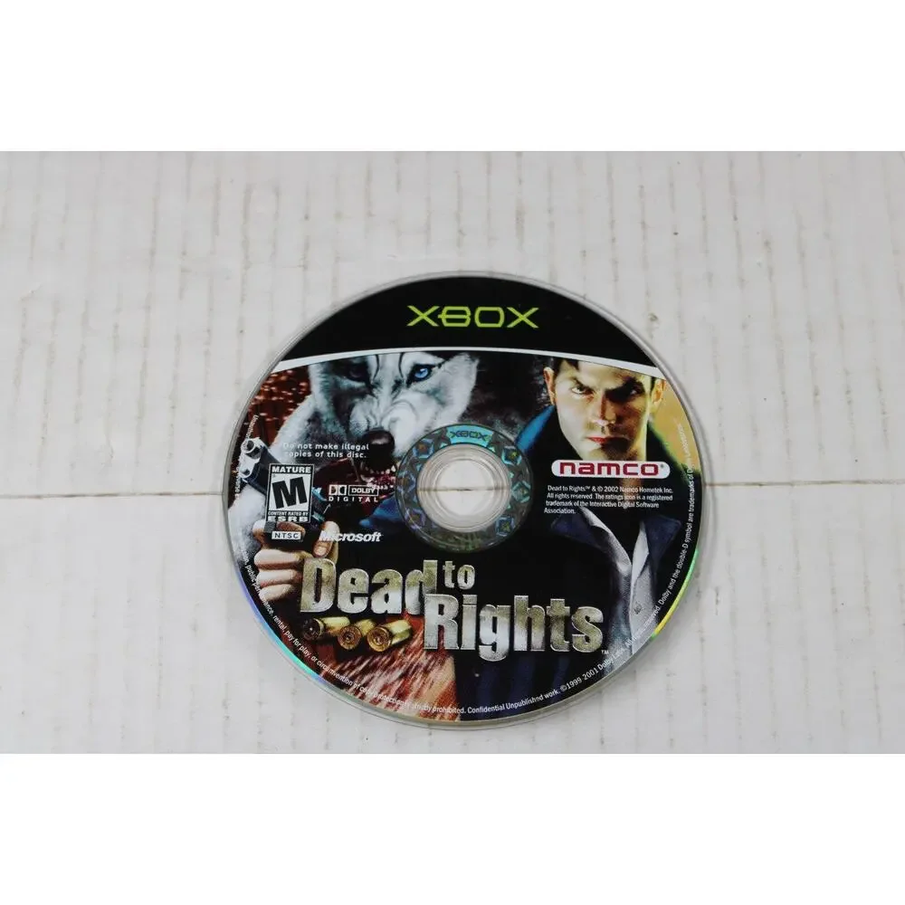 Dead to Rights (Microsoft Xbox, 2002) Authentic, game disc only, tested/works